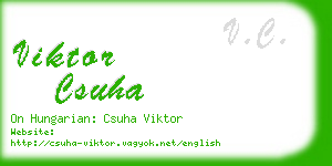 viktor csuha business card